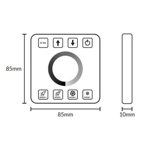 Контролер PROLUM SPI; Single color; TOUCH панель; RF;