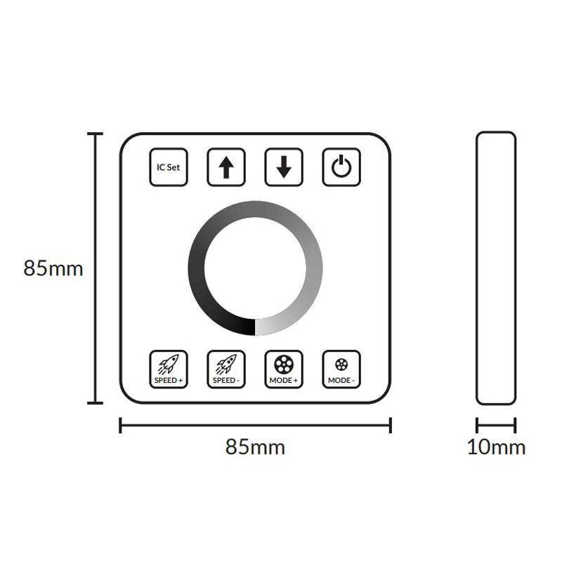 Контролер PROLUM SPI; Single color; TOUCH панель; RF;