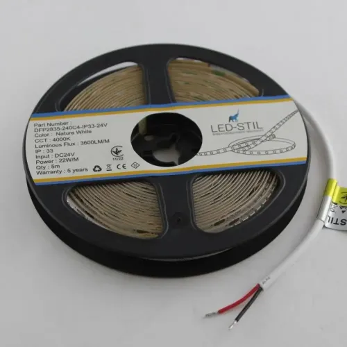 LED лента DFP2835-240C4-IP33-24V 240-2835-24V-IP33 22W 3600Лм 4000K CRI 85+
