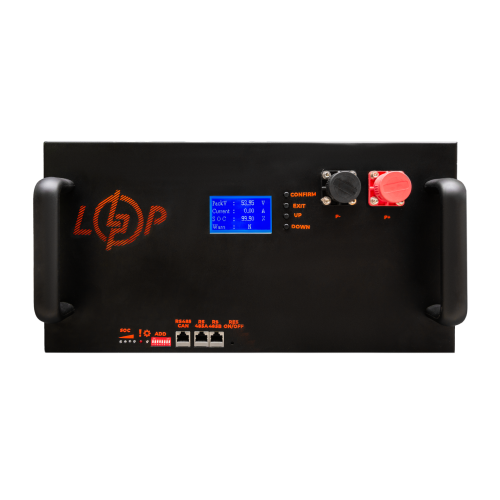 Акумулятор LP LiFePO4 51,2V - 160 Ah (8192Wh) (BMS 200A/100А) LCD метал RM Smart RS485/CAN