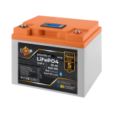 Акумулятор LP LiFePO4 12,8V - 50 Ah (640Wh) (BMS 40A/40А) пластик LCD Smart BT