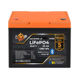 Аккумулятор LP LiFePO4 25,6V - 50 Ah (1280Wh) (BMS 80A/50А) пластик Smart BT