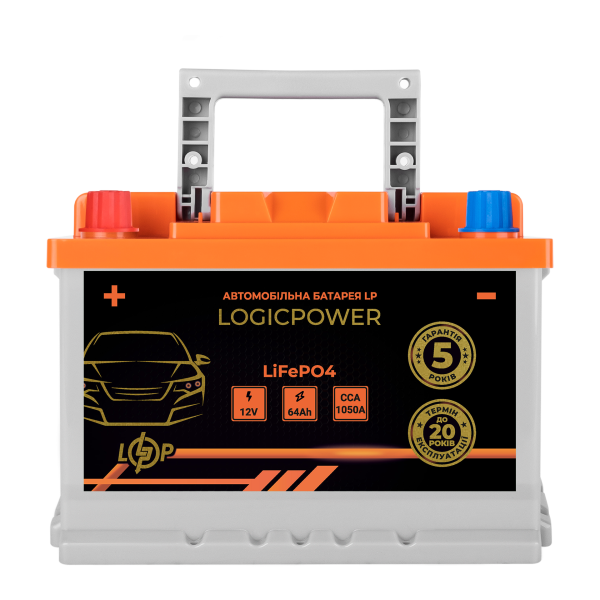 Автомобільний літієвий акумулятор LP LiFePO4 12V - 64 Ah (+ зліва) BMS 1050А