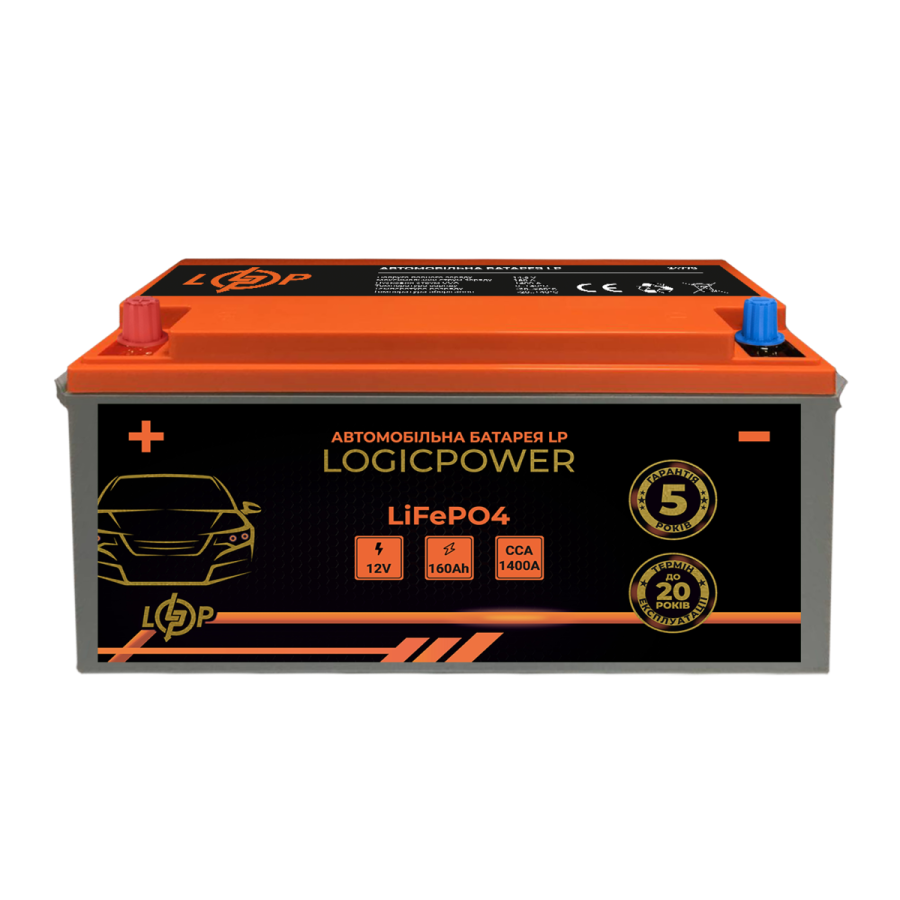 24770 Автомобільний літієвий акумулятор LP LiFePO4 12V - 160 Ah (+ зліва) BMS 1400А