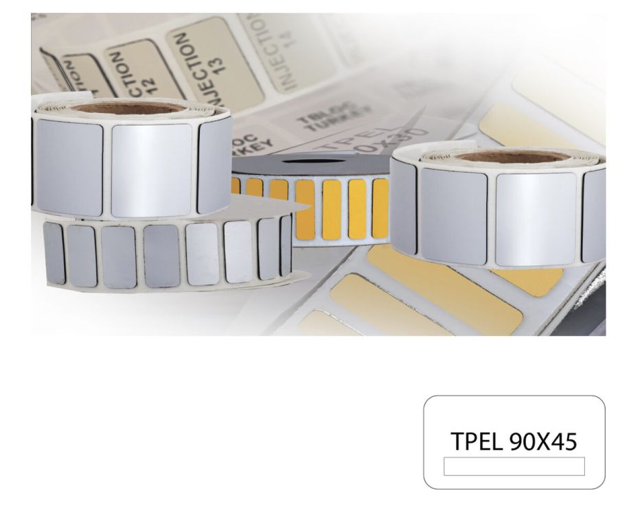 Товсте маркування обладнання TPEL 90x45 Срібна