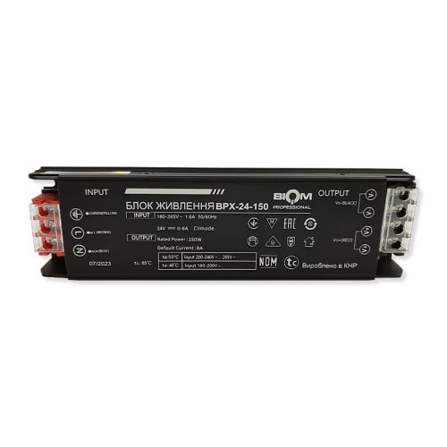 Блок живлення 24В 150Вт 6А IP20 BPX-24-150 Slim металевий перфорований корпус