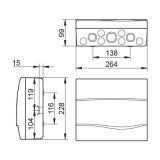 Распределительный щит IDE 12 модулей IP40 с шинами N и PE 228x264x99 мм (BV12PT/RR)