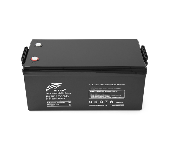 АКБ Акумулятор Ritar R-LFP 24V 200Ah LiFePO4 25,6V 200AH 5120Wh BMS 100A@8S 522х240х219мм Q1 40кг