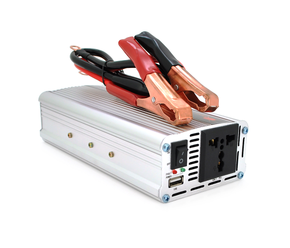 Инвертор напряжения Himastar2000W (DC:800W), 12/220 с апроксимированной синусоидой, 1 универсальная розетка, 1*USB (DC:5V/2.4A), клемы+зажимы, Q20