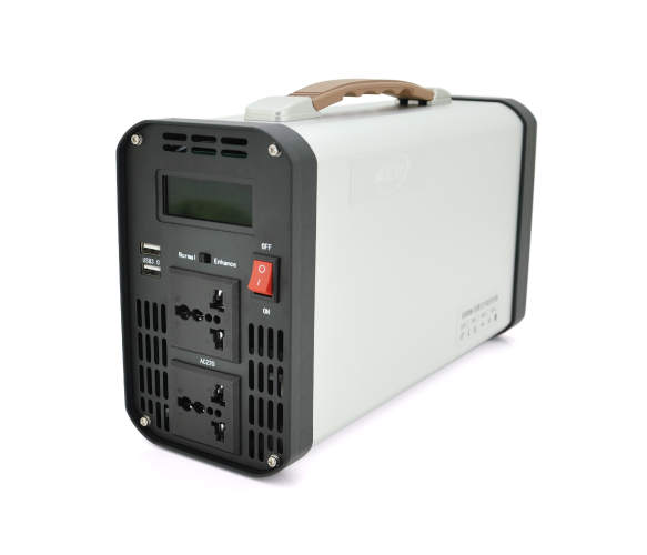 Інвертор напруги AEV5500W, 12/220V з апроксимованою синусоїдою, 2 універсальні розетки, 2*USB (DC:5V/2.4A), клемні дроти, BOX