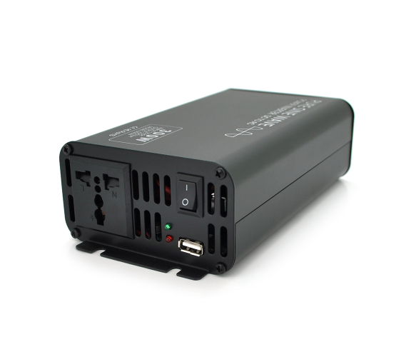 Інвертор напруги YRLX-300 з правильною синусоїдою, 300W, 12/220V, 1 універсальна розетка, 1USB, Box