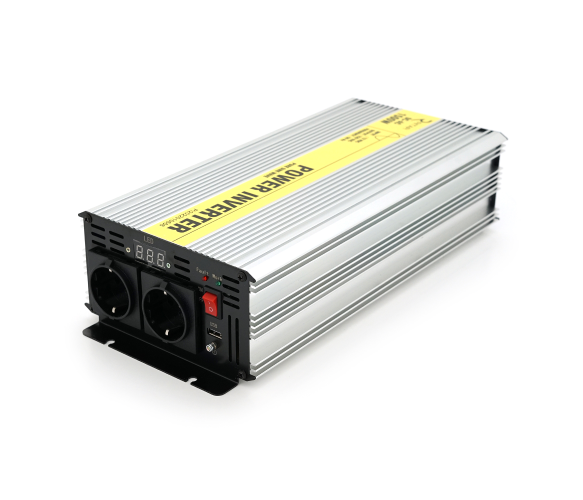 Инвертор напряжения RITAR RSC-1500, 12V/220V, 1500W с правильной синусоидой, 2xShuko, 1xUSB, провод с клемами, BOX, Q4