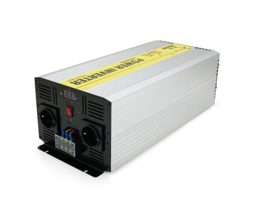 Інвертор напруги RITAR RSC-5000, 12V/220V, 5000W з правільною синусоїдою, 2xShuko, 1xUSB, клемні дроти, BOX, Q2