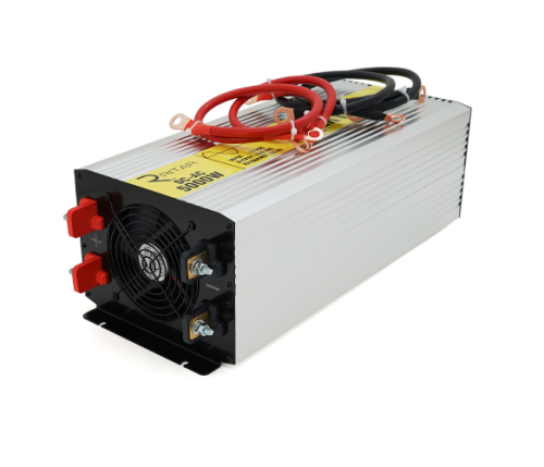 Інвертор напруги RITAR RSC-5000, 12V/220V, 5000W з правільною синусоїдою, 2xShuko, 1xUSB, клемні дроти, BOX, Q2