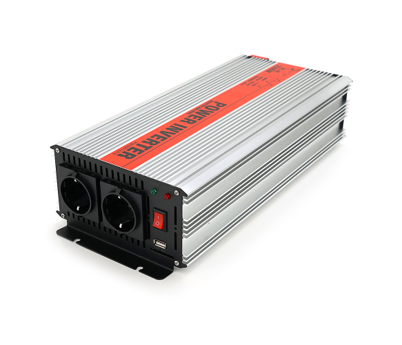 Инвертор напряжения RITAR RSX-2500, 12V/220V, 2500W с апроксимированной синусоидой, 2xShuko, 1xUSB, провод с клемами, BOX, Q4