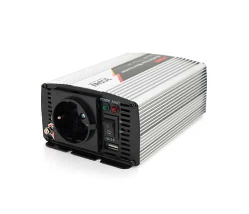 Инвертор напряжения JYM-300-12V (300Вт), 12/220V, апроксимированная синусоида, 1Shuko, USB, клемы, Box Q20