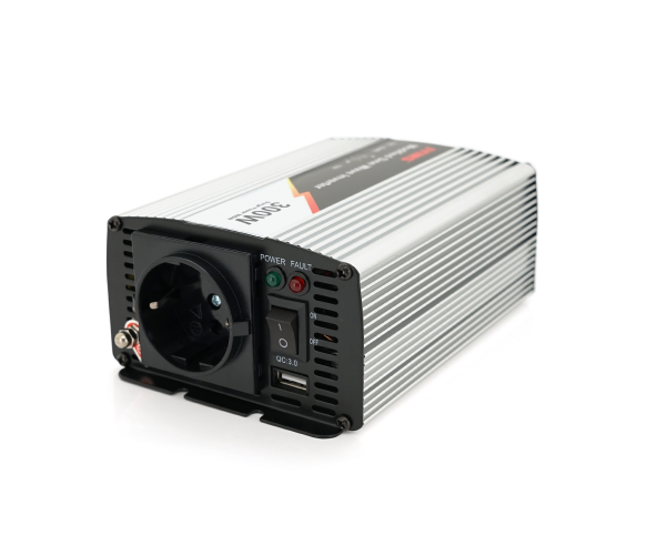 Інвертор напруги JYM-300-12V (300Вт), 12/220V, approximated, 1Shuko, USB, клеми, Box Q20