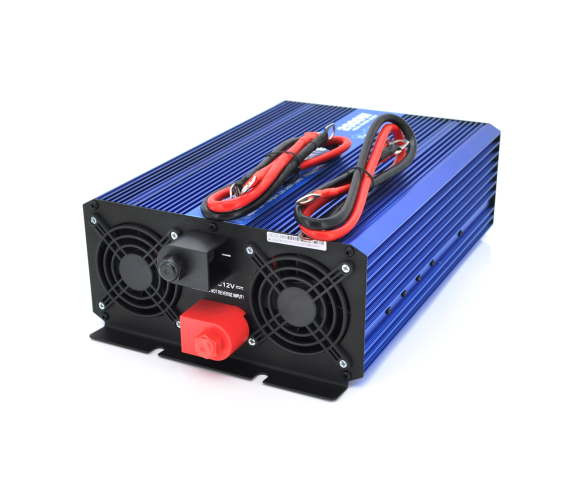 Інвертор напруги Carspa-SINUS P2000-122  (2000Вт), 12/220V, 2xShuko, 1USB, клеми, Box Q2