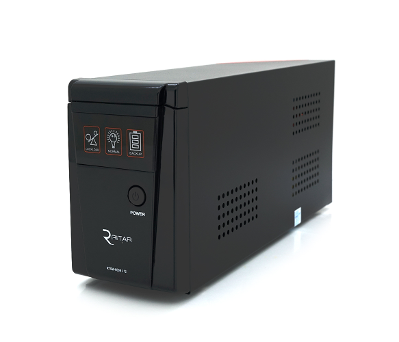 ДБЖ на 360Вт 12В з правильною синусоїдою RITAR RTSW-600NL12 LED під зовнішній АКБ, Q4 4,2 кг 236*85*130 мм