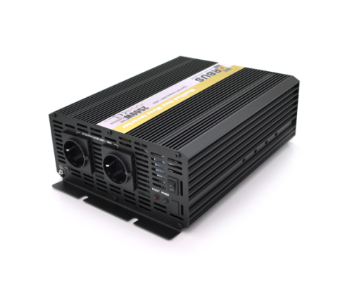 Інвертор напруги ORBUS ORMS2500 (2500Вт), 12/220V, Апроксимована синусоїда, 2 Shuko, 2 клемні дроти, 9 запобіжників, Box.Q20