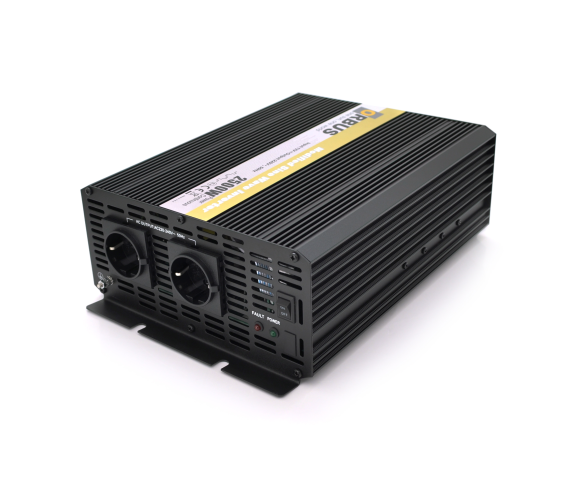 Інвертор напруги ORBUS ORMS2500 (2500Вт), 12/220V, Апроксимована синусоїда, 2 Shuko, 2 клемні дроти, 9 запобіжників, Box.Q20