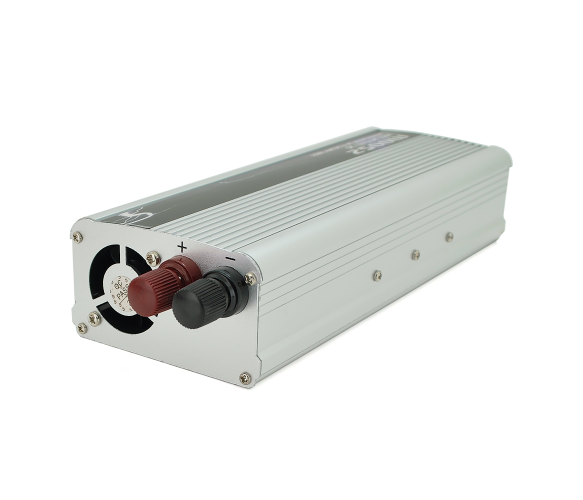 Інвертор напруги PI 2500ВА (1500Вт), 12/220V, Апроксимована синусоїда, 1 універсальна розетка, клем + крокодили, Blister