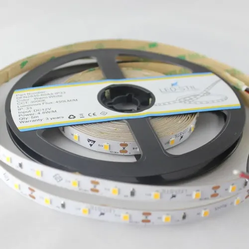 LED лента DFN2835-60A27-IP33 60-2835-12V-IP33 4,8W 450Лм 2700K CRI 80