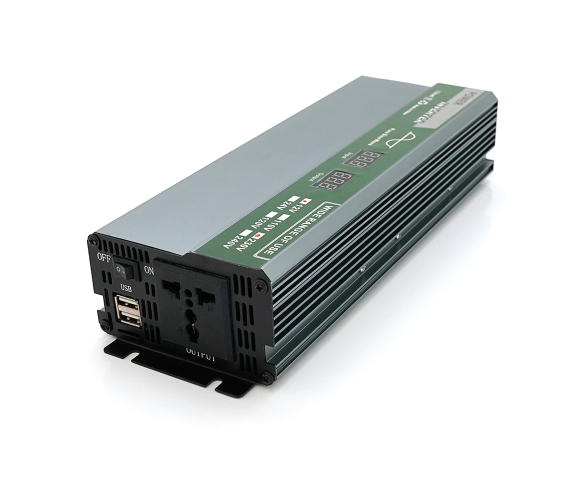Инвертор напряжения Demuda DMDPSW-800W, 12V/220V, 800W с правильной синусоидой, 1 универсальная розетка, 2 USB, клеммные провода, Q20