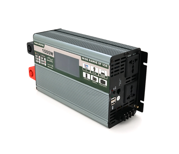 Інвертор напруги Demuda DMDPSW-1000W, 12V/220V, 1000W з правильною синусоїдою, 2 універсальні розетки, 2 USB, Rj 45, клемні дроти, Q6