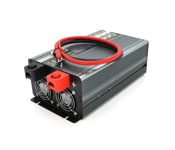 Інвертор напруги Demuda DMDPSW-1000W, 12V/220V, 1000W з правильною синусоїдою, 2 універсальні розетки, 2 USB, Rj 45, клемні дроти, Q6