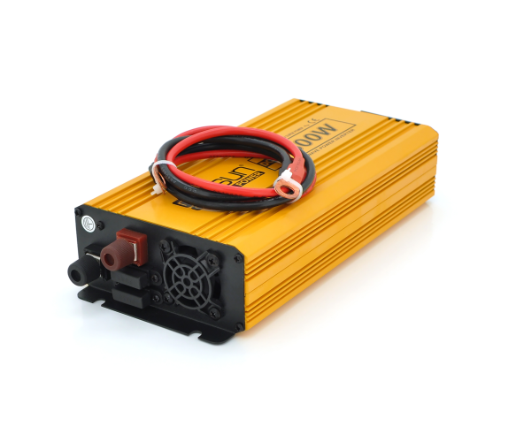 Інвертор напруги Mexxsun MXSPSW-600, 12V/220V, 600W з правильною синусоїдою, 1 Shuko, 1 USB, клемні дроти, Q8