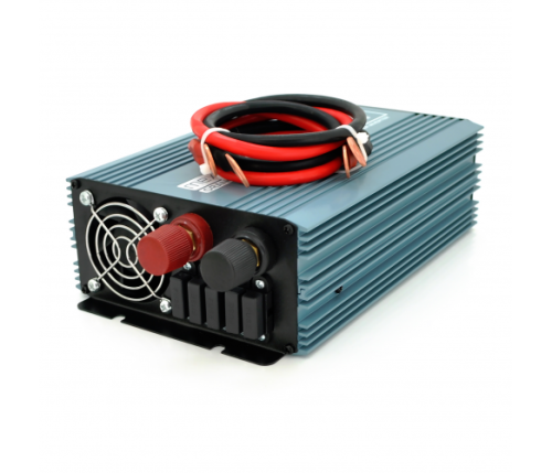 Інвертор напруги Mexxsun MXS-1000, 12V/220V, 1000W з модифікованою синусоїдою, 1 Shuko, 1 USB, клемні дроти, Q6