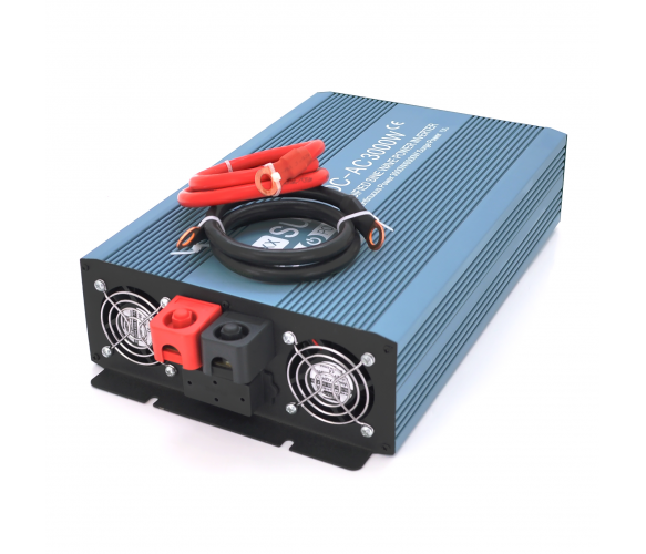 Інвертор напруги Mexxsun MXS-3000, 24V/220V, 3000W з правільною синусоїдою, 2 Shuko, клемні дроти, Q2