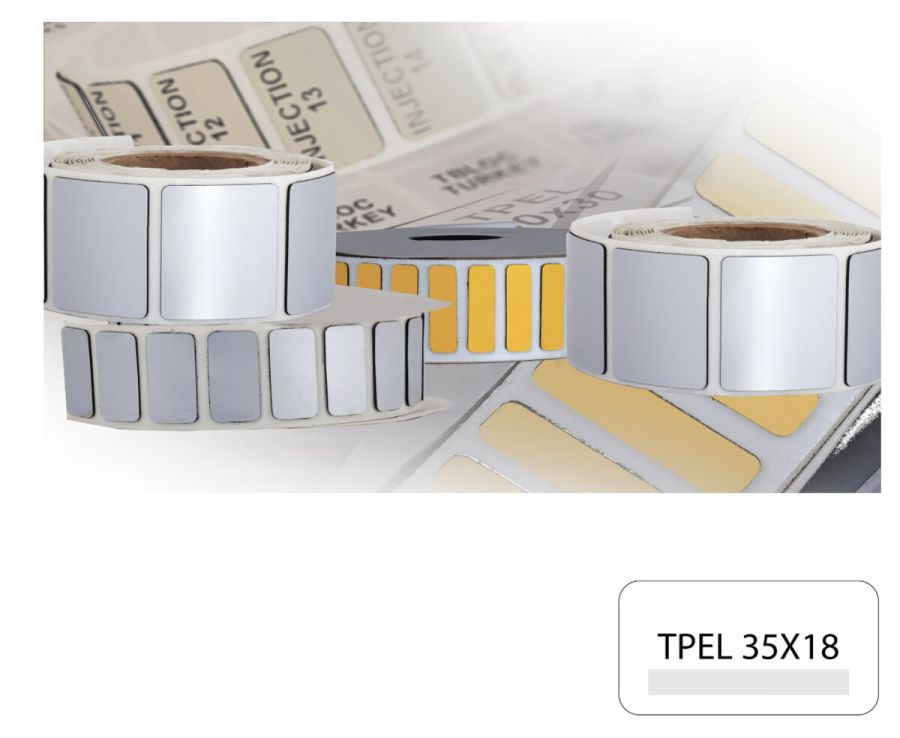 Товсте маркування обладнання TPEL 35x18 Срібна
