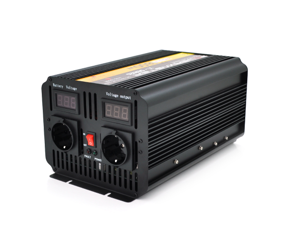 Інвертор напруги POWERMASTER, 24V/220V, 1800W з модифікованою синусоїдою, 2 Shuko, клеми