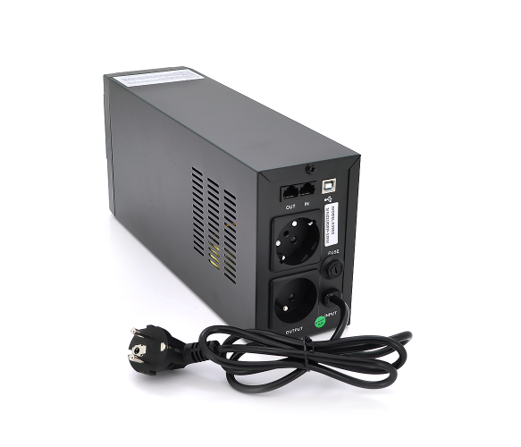 Джерело безперебійного живлення (ДБЖ) Qoltec QLT850 (480W) Proxima-L, LCD, AVR, 2st, 2xSCHUKO socket, 1x12V9Ah, plastik Case