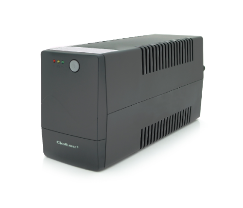 Джерело безперебійного живлення (ДБЖ) Qoltec QLT1000 (600W) Proxima-L, LED, AVR, 3st, 2xSCHUKO socket, 1x12V9Ah, metal Case