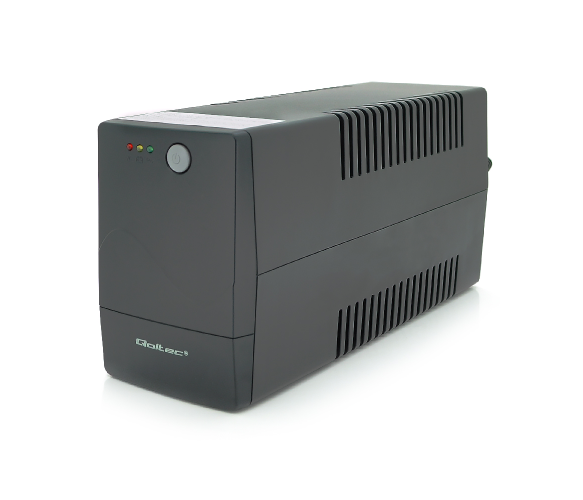 Источник бесперебойного питания (ИБП) Qoltec QLT1000 (600W) Proxima-L, LED, AVR, 3st, 2xSCHUKO socket, 1x12V9Ah, metal Case