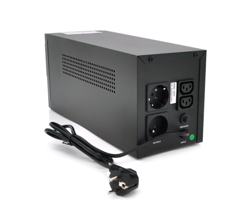 Джерело безперебійного живлення (ДБЖ) Qoltec QLT1500 (900W) Proxima-L, LED, AVR, 3st, 2xSCHUKO socket, 2x12V9Ah, metal Case