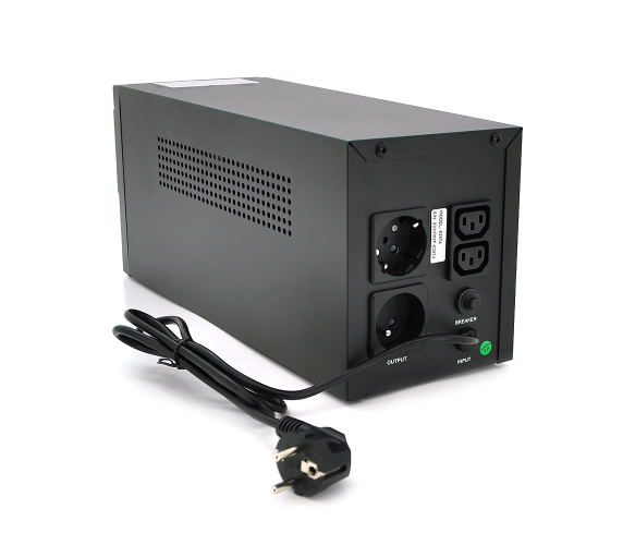Джерело безперебійного живлення (ДБЖ) Qoltec QLT1500 (900W) Proxima-L, LED, AVR, 3st, 2xSCHUKO socket, 2x12V9Ah, metal Case