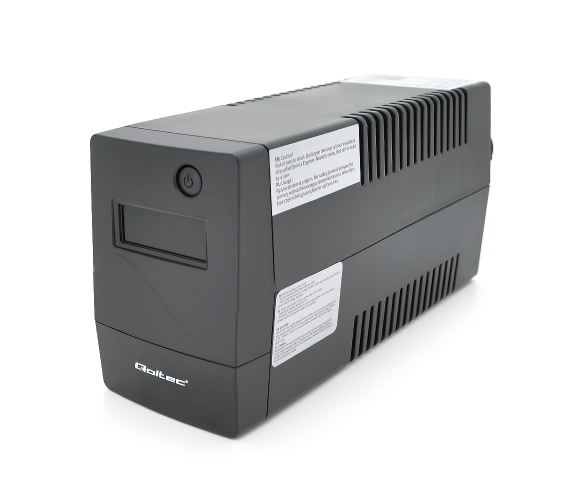 Джерело безперебійного живлення (ДБЖ) Qoltec QLT450 (240W) LED, AVR, 2st, 2xSCHUKO socket, 1x12V4,5Ah, plastik Case