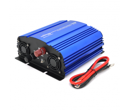 Інвертор напруги Tommatech MS-1500, 24V/220V, 1500W з апроксимованою синусоїдою, 2Shuko, USB, клемні дроти, 6 запобіжників, Q4