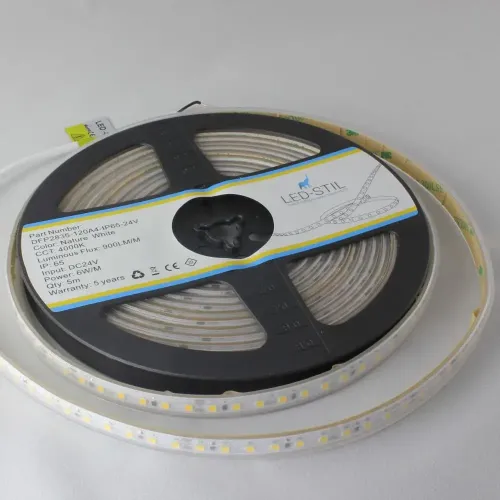 Лед стрічка led-stil DFN2835H-128B-IP65-NW 128-2835-24V-IP65 12Вт 2000Лм 4000K CRI 85+