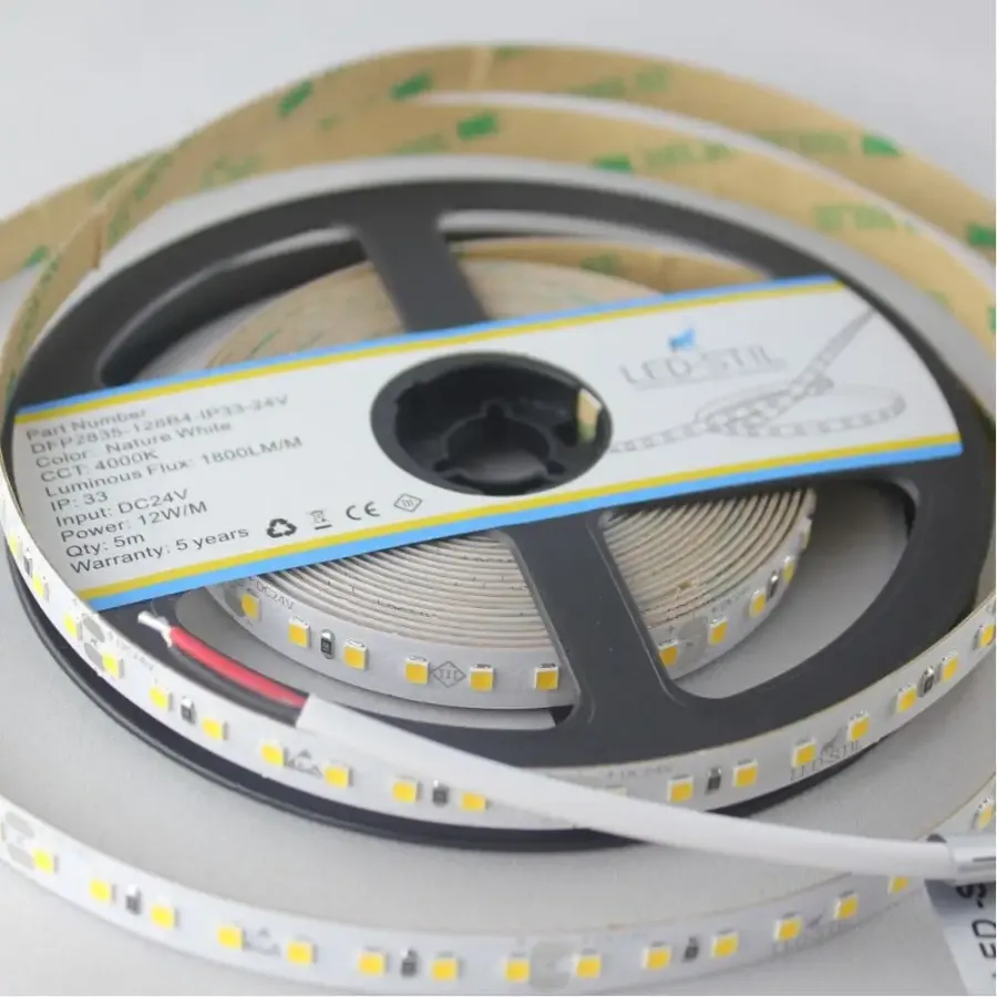 Лед стрічка led-stil DFP2835-128B4-IP33-24V 128-2835-24V-IP33 12Вт 1800Лм 4000K CRI 85+