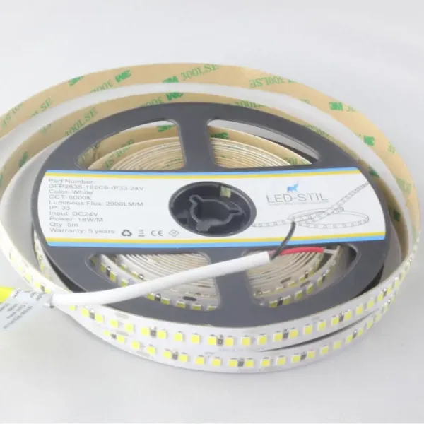 Лед стрічка led-stil DFP2835-192C6-IP33-24V 192-2835-24V-IP33 18W 2900Лм 6000K CRI 85+