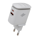 Зарядка для телефона LP 25W (Type-C+USB) QC3.0 PD + кабель (Type-C to Type-C) 25WCH
