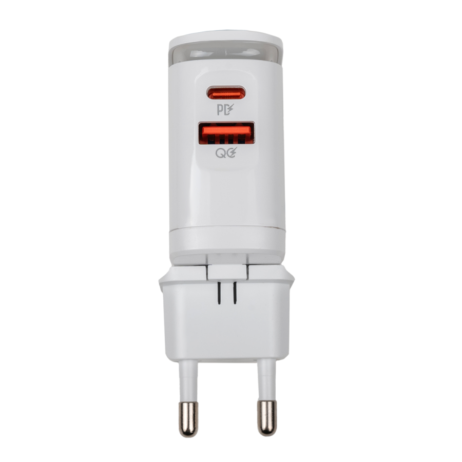 Зарядка для телефона LP 25W (Type-C+USB) QC3.0 PD + кабель (Type-C to Type-C) 25WCH