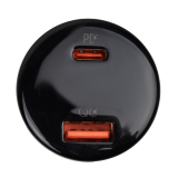 Зарядка в прикуриватель LP 100W Type-C+USB (QC4/PD3.0/PPS) WCH01