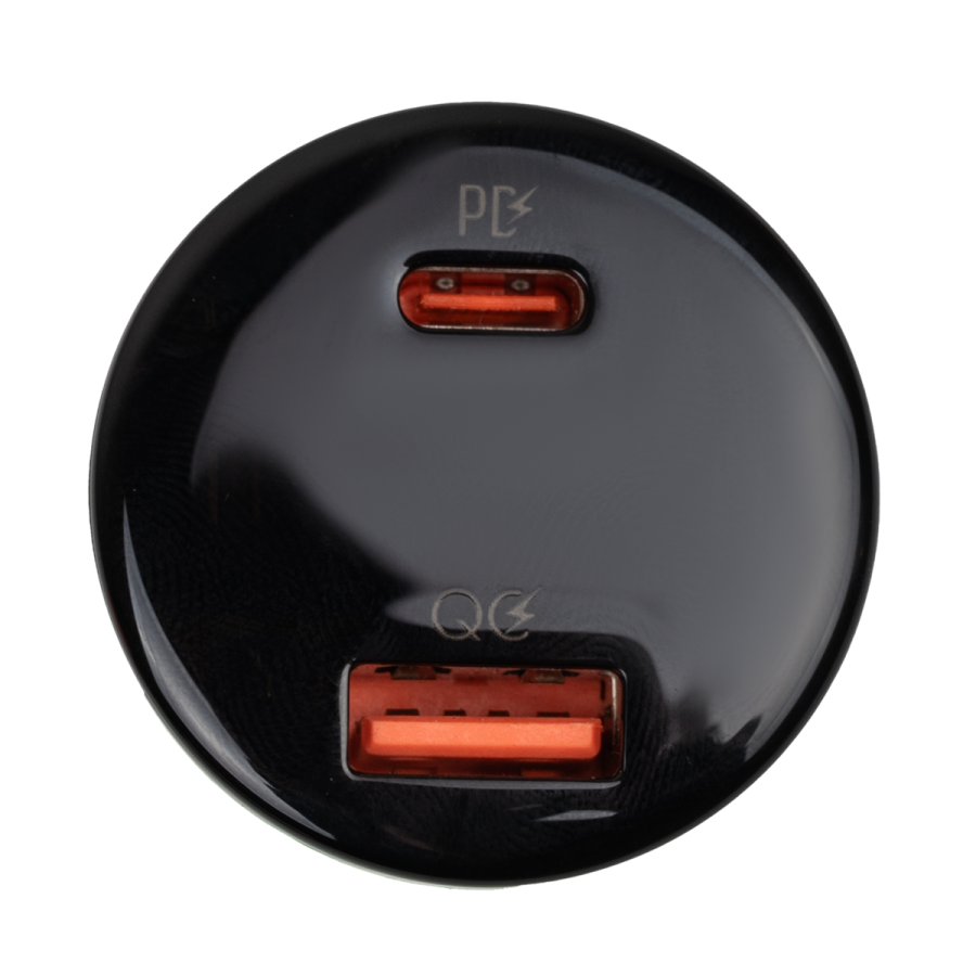 Зарядка в прикуриватель LP 100W Type-C+USB (QC4/PD3.0/PPS) WCH01