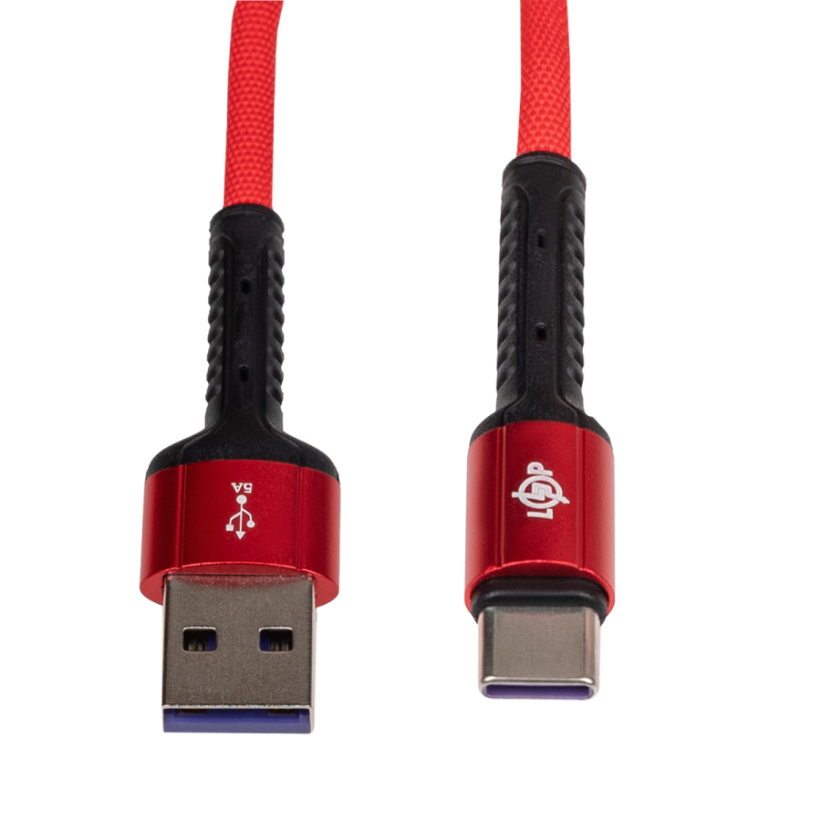 Кабель (шнур) LP USB 3.0 to USB Type-C 5A зі швидкою зарядкою (QC) 1м LS63C-5A